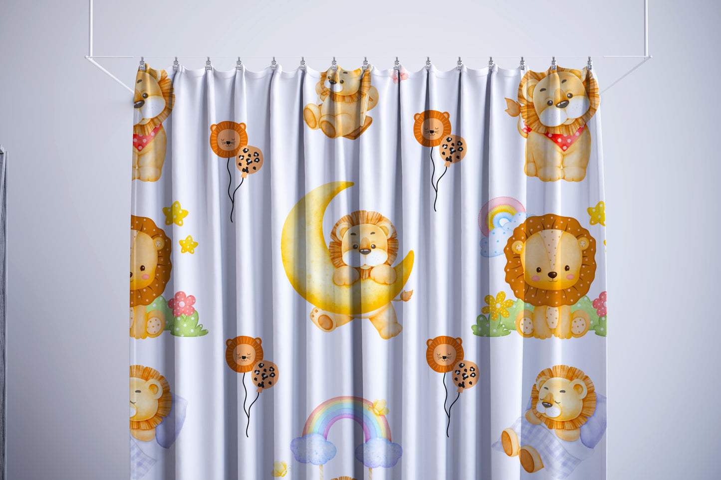 Cute Lion Nursery Seamless Pattern