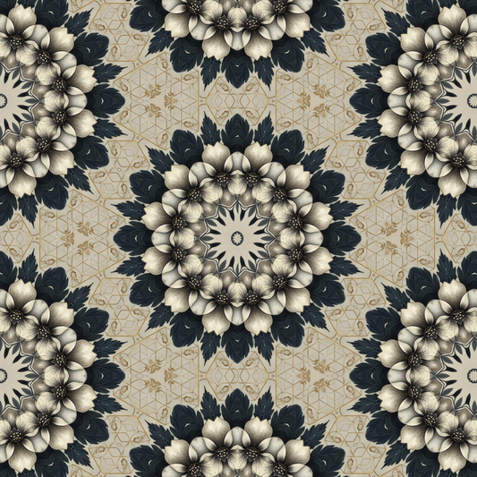 Modern Geometric Floral Pattern