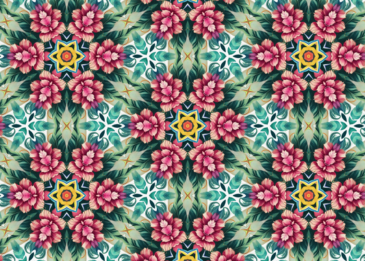 Vibrant Tropical Floral Seamless Pattern