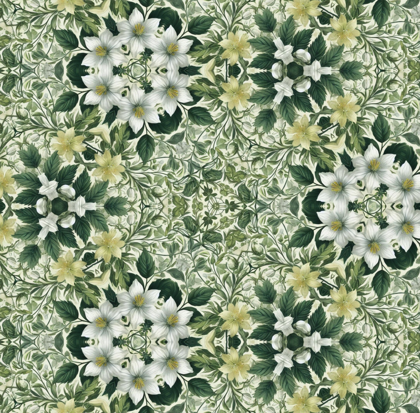 Graceful Bloom Pattern  Seamless Botanical Design