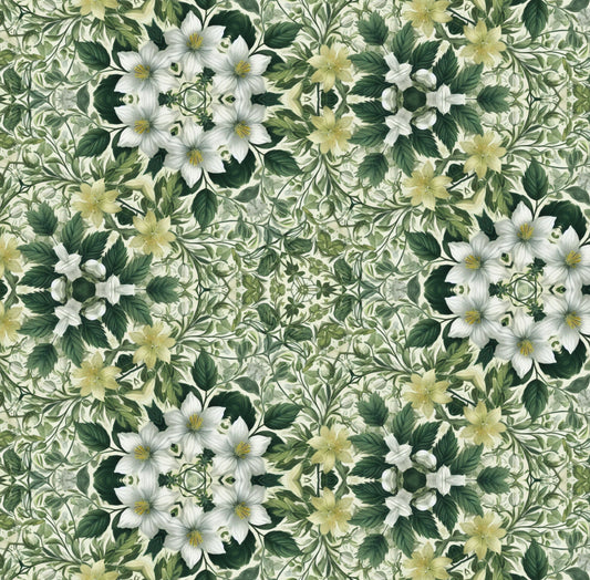 Graceful Bloom Pattern  Seamless Botanical Design