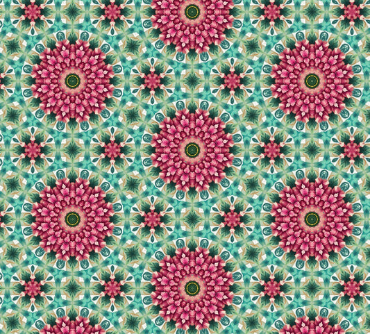 Vibrant Floral Mandala Seamless Pattern