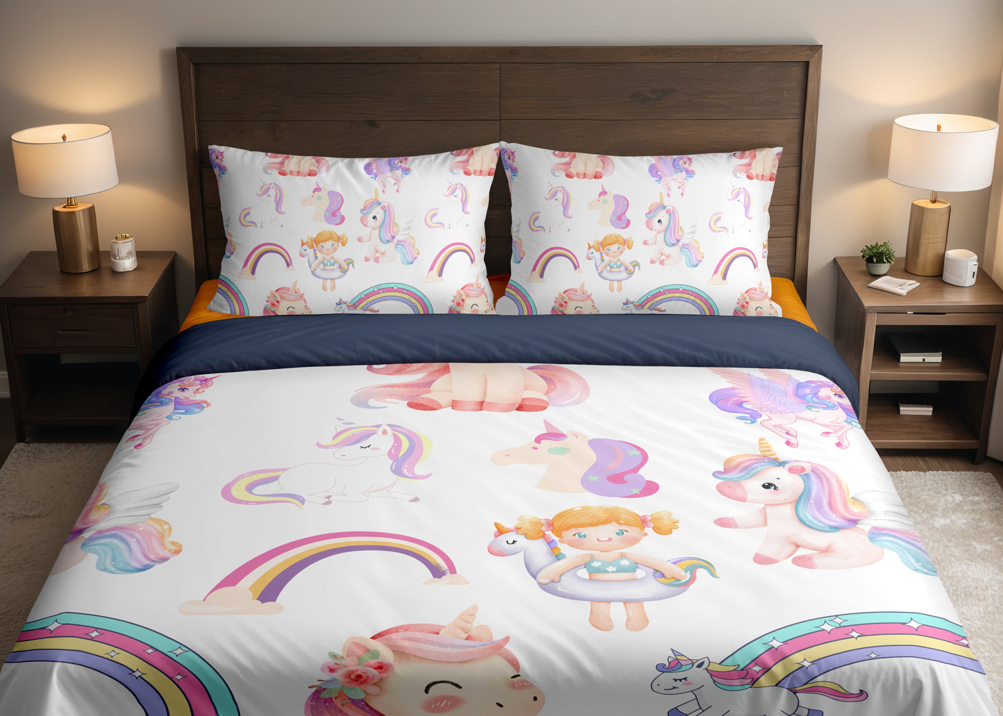 Magical Unicorn Dreams  Cute Seamless Digital Pattern